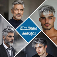 Grey Synthetic Wig for Men - Image 3