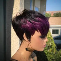 Straight Pixie Cut Wig 6inch Human Hair Short Layered Style for Women Comfortable Fit Wig