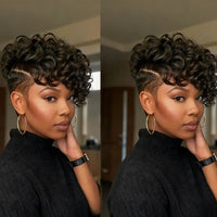 6" Straight Pixie Cut Human Hair Wig for Men - Image 3