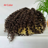 8" Black Curly Full Lace Human Hair Toupee for Men - Image 3
