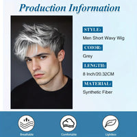 Grey Synthetic Wig for Men - Image 4