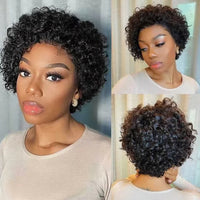 Curly Wavy Lace Front Human Hair Wig for Women - Image 1