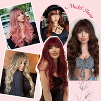 Wine Red Curly Synthetic Wig for Women - Image 14