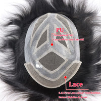 6" Lace Front Human Hair Toupee for Men - Image 9