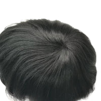 Black Toupee Human Hair Toupee for Men - Image 3