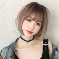 Brown & Pink Straight Pixie Cut Synthetic Wig for Women - Image 3