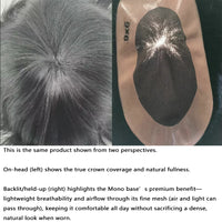 Black Toupee Human Hair Toupee for Men - Image 4