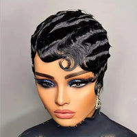 Wavy Pixie Cut Human Hair Wig for Women - Image 6