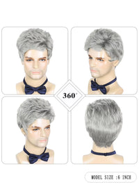 Grey Synthetic Wig for Men - Image 5