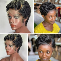 Curly Pixie Cut HD Lace Human Hair Wig for Women - Image 10