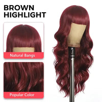 Wine Red Curly Synthetic Wig for Women - Image 15