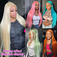 Blonde Straight HD Lace Human Hair Wig for Women - Image 1