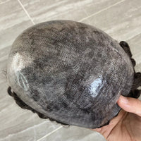 Curly Toupee Human Hair Toupee for Men - Image 16