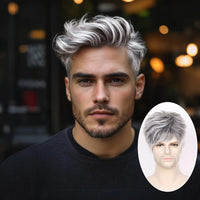 Grey Synthetic Wig for Men - Image 5