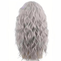 Grey Curly Wavy Toupee Synthetic Wig for Men - Image 5