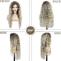 Blonde & Mixed Curly Wavy Synthetic Wig for Men - Image 31