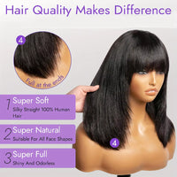 Straight Bob Glueless Human Hair Wig for Women - Image 5