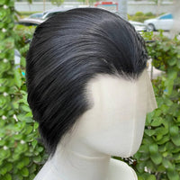Black Bob HD Lace Synthetic Wig for Men - Image 1
