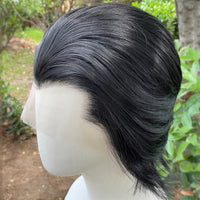Black Bob HD Lace Synthetic Wig for Men - Image 5