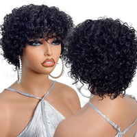 Curly Pixie Cut Glueless Human Hair Wig for Women - Image 5