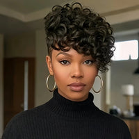 6" Straight Pixie Cut Human Hair Wig for Men - Image 5
