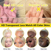 613 Blonde Body Wave Lace Frontal Wig 220% Density Brazilian Pre Plucked Human Hair 13x6 HD Transparent Lace Front Wigs