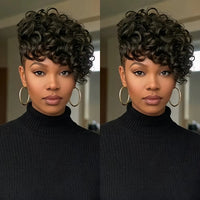 6" Straight Pixie Cut Human Hair Wig for Men - Image 6