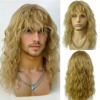Grey Curly Wavy Toupee Synthetic Wig for Men - Image 6