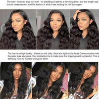 Transparent Lace Front Wig Pre Plucked Natural Black Malaysian Human Hair Wigs 180% Density Lace Frontal Wig Bleached Knots