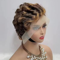 Curly Pixie Cut HD Lace Human Hair Wig for Women - Image 3