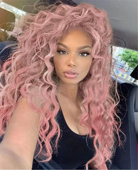 Blonde & Mixed Curly Wavy Synthetic Wig for Men - Image 2