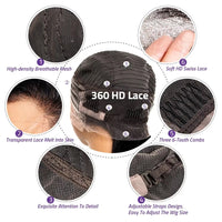 Body Wave 13x6 HD Transparent Lace Front Human Hair Wig 40 Inch Pre Plucked 220 Density 5x5 Glueless Lace Frontal Wigs for Women