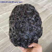 Curly Toupee Human Hair Toupee for Men - Image 7