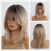 Blonde & Mixed Straight Synthetic Wig for Women - Image 5