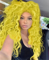 Blonde & Mixed Curly Wavy Synthetic Wig for Men - Image 5