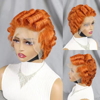 Curly Pixie Cut HD Lace Human Hair Wig for Women - Image 6
