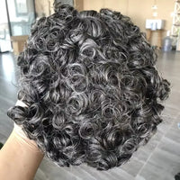 Curly Toupee Human Hair Toupee for Men - Image 8