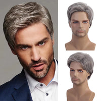 Short Natural Curly Hair For Male Young Men Heat Resistant Fiber Synthetic Wigs