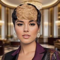 Curly Pixie Cut Machine Made Human Hair Wig for Women - Image 7