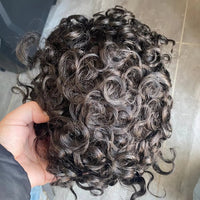 Curly Toupee Human Hair Toupee for Men - Image 10