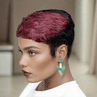 Curly Pixie Cut Machine Made Human Hair Wig for Women - Image 9