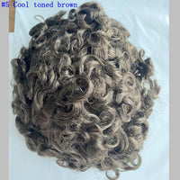 Curly Toupee Human Hair Toupee for Men - Image 14