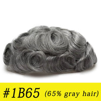 Toupee Human Hair Toupee for Men - Image 18