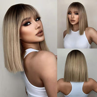 Blonde & Mixed Straight Synthetic Wig for Women - Image 11