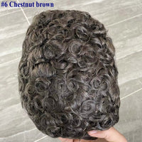 Curly Toupee Human Hair Toupee for Men - Image 15