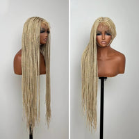 #613 Micro Braided Synthetic Lace Front Wig African American Long Braided Wigs