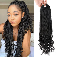Goddess Faux Locs Crochet Extensions Synthetic Braids Soft with Curly Ends Wavy Braiding Passion Twist River Hair