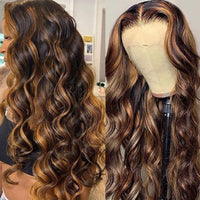Honey Blonde & Mixed Wavy Lace Front Human Hair Wig for Women - Image 2