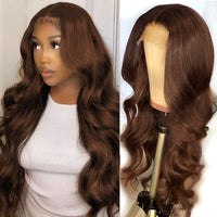 Brown Wavy HD Lace Human Hair Wig for Women - Image 3