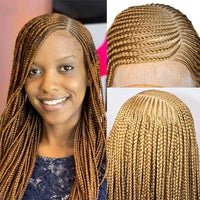 Full Lace 36" Synthetic Side Part Cornrow Braided Wigs